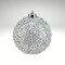 Silver Glitter Christmas Ornament | 120MM Sequin Shatterproof Ball-XY881626